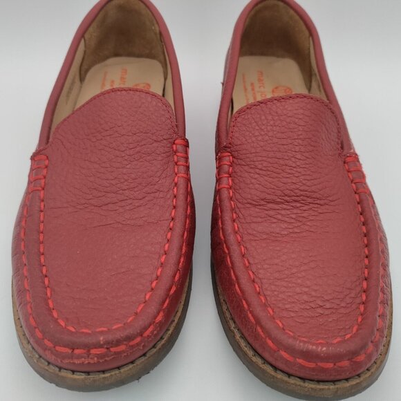 Marc Joseph Loafers Women's 5 EU 35 Slip On Red Leather Comfort Flats Career - Picture 6 of 15